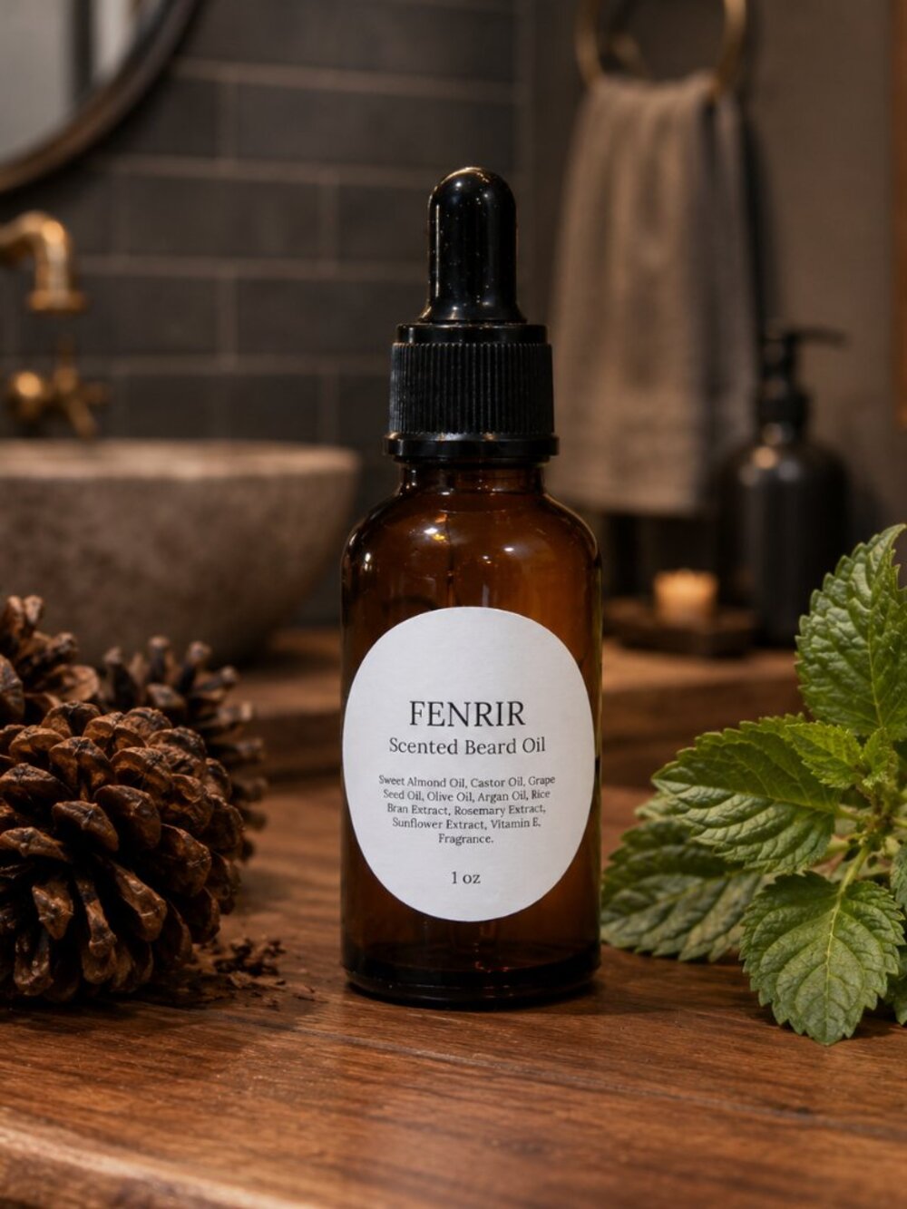 FENRIR Patchouli Forest Men's Scented Beard Oil.